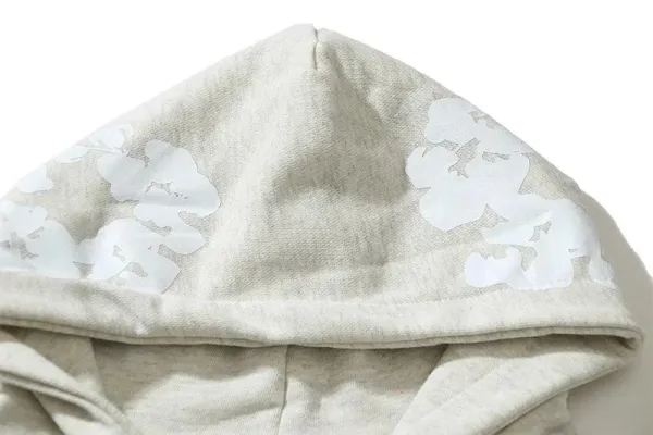Saint Tears Graphic Print Oversized Hoodie Beige - 9