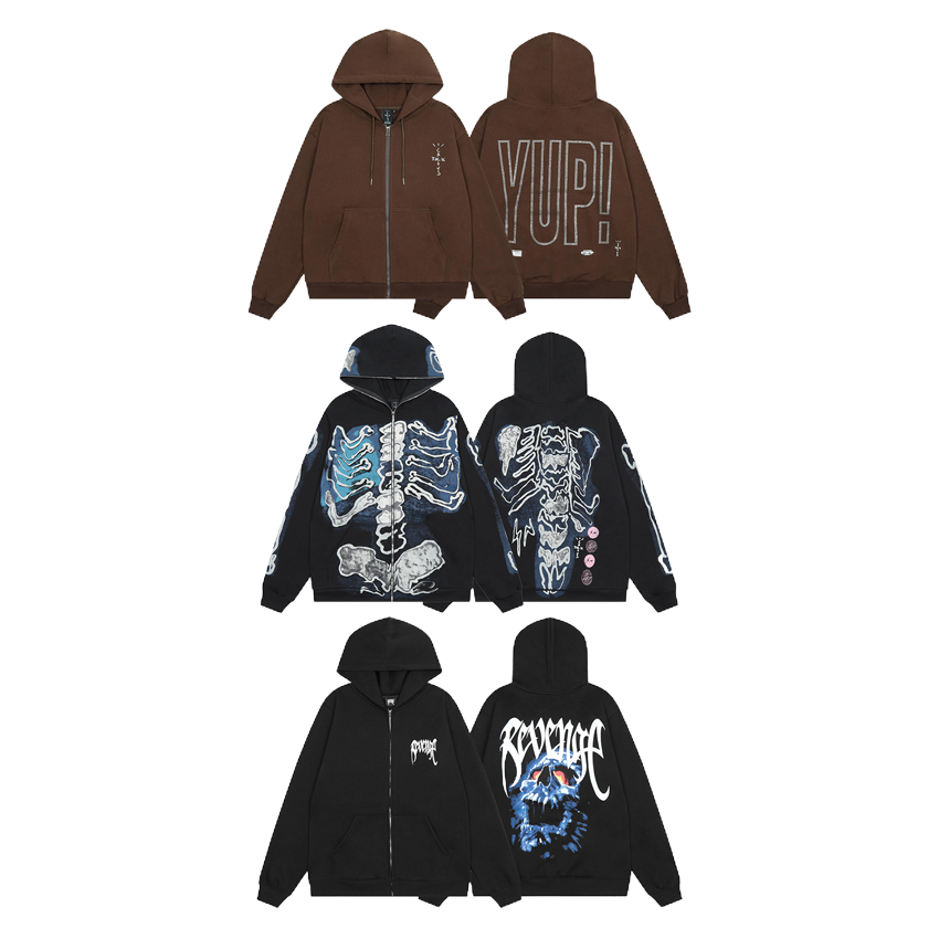 YUP! Skeleton Revenge Hoodies 