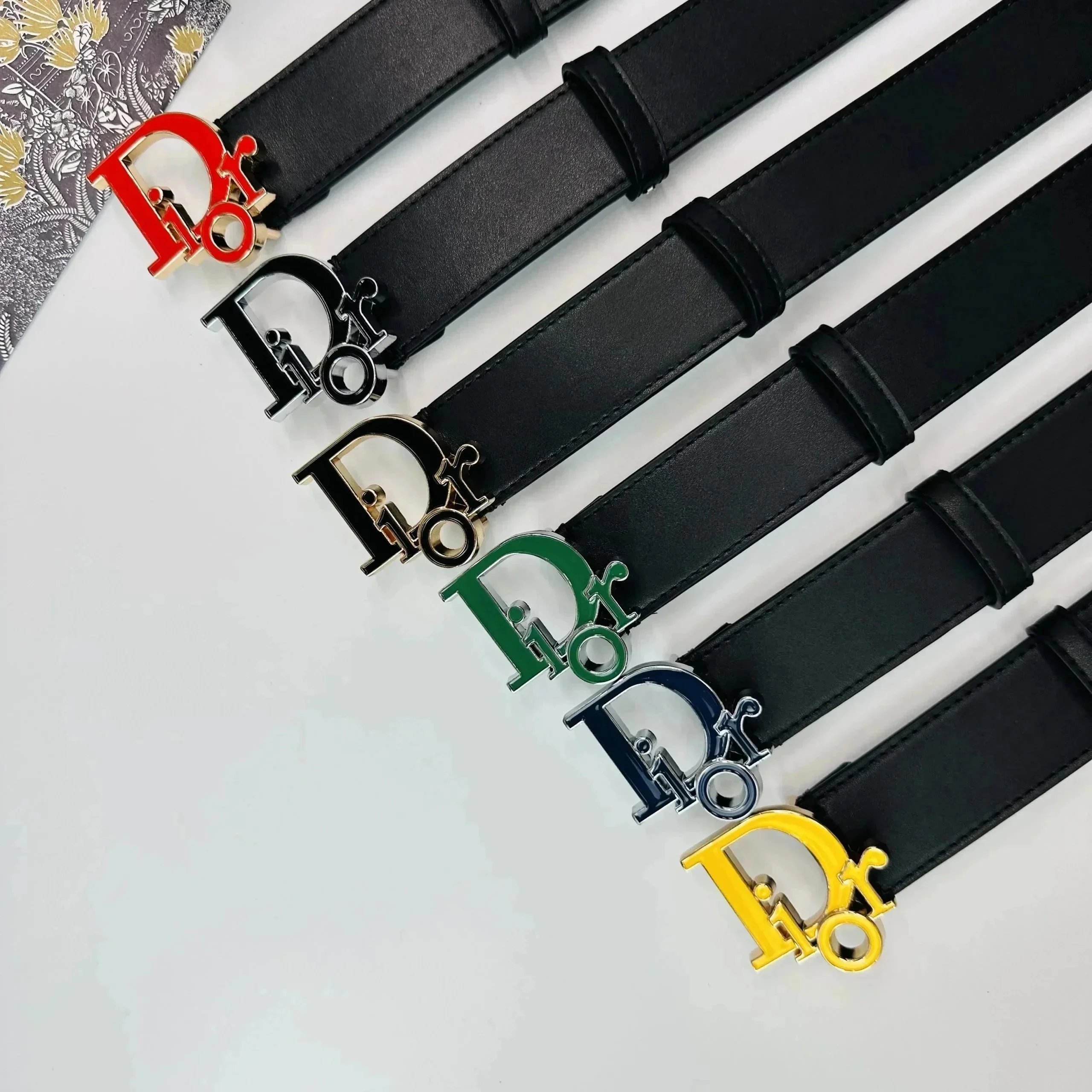 Dior CD Logo Reversible Belt Black Leather - 3
