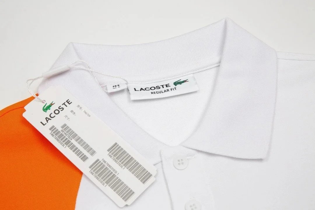 Lacoste Color-Block Polo Shirt White Mint Navy - 16