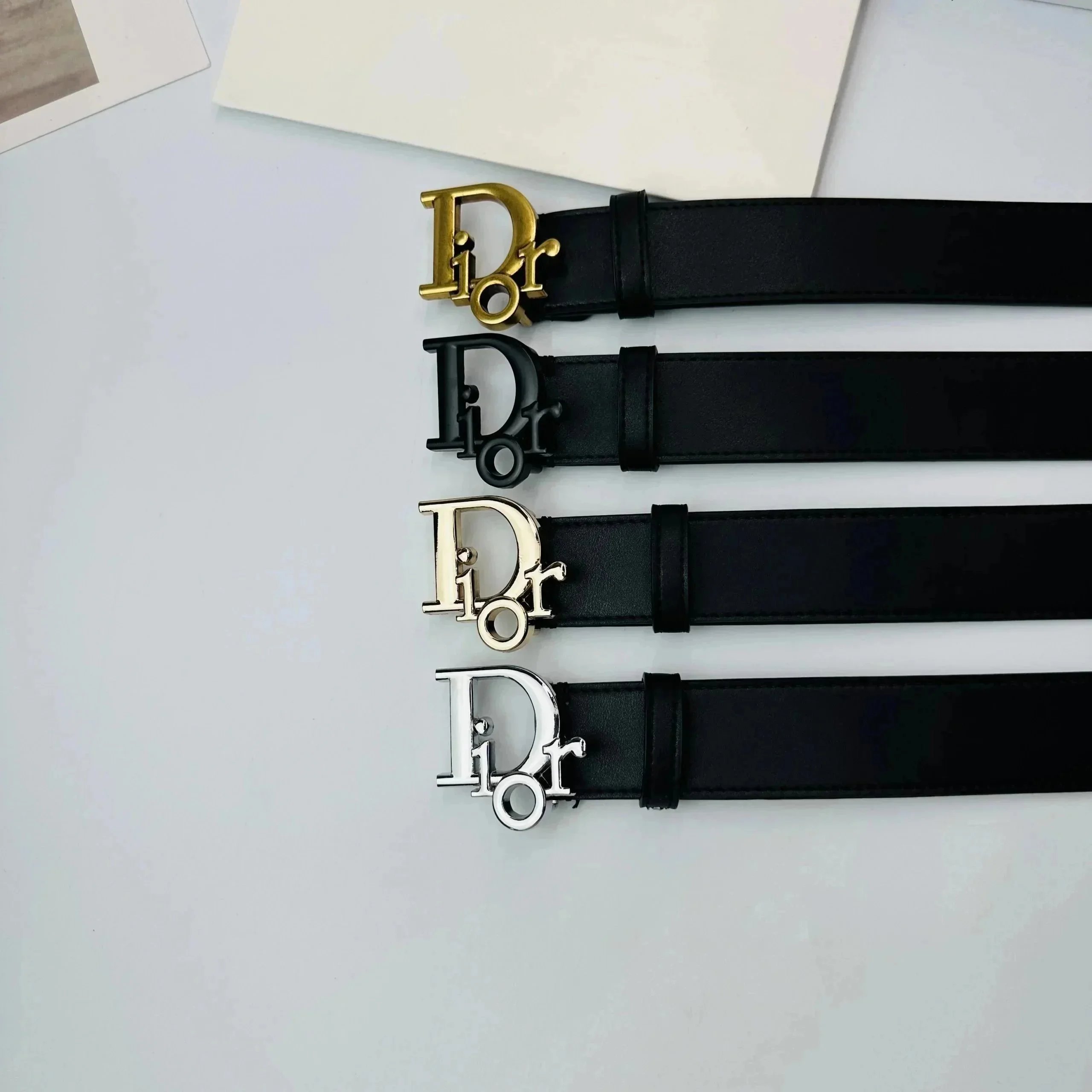 Dior CD Logo Reversible Belt Black Leather - 5
