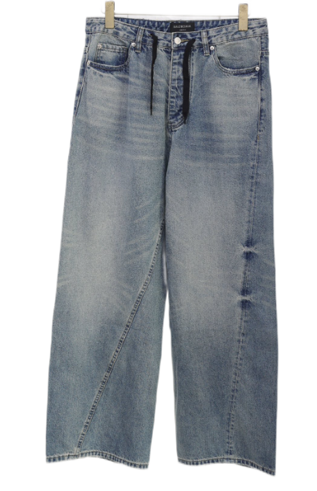 Design Distressed Wide-Leg Light Wash Jeans - 2