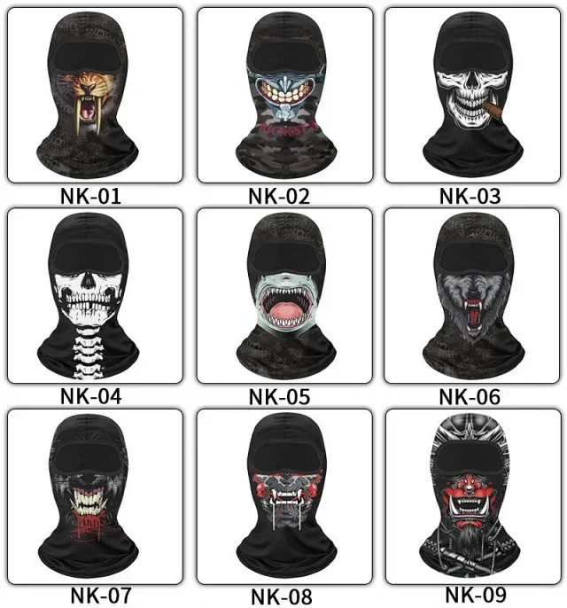 Unbranded Hats Full-Face Balaclava with Graphic Face Prints product detail image 1