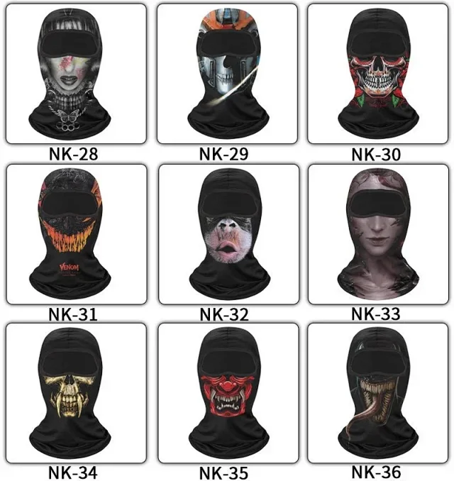 Unbranded Hats Full-Face Balaclava with Graphic Face Prints product detail image 4