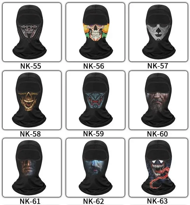 Unbranded Hats Full-Face Balaclava with Graphic Face Prints product detail image 7