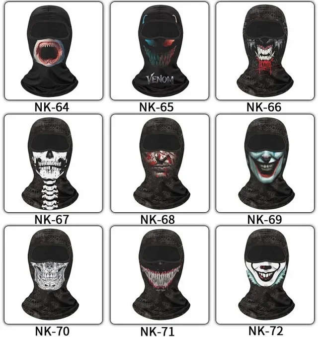 Unbranded Hats Full-Face Balaclava with Graphic Face Prints product detail image 8
