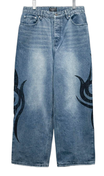 Design Distressed Wide-Leg Light Wash Jeans - 13