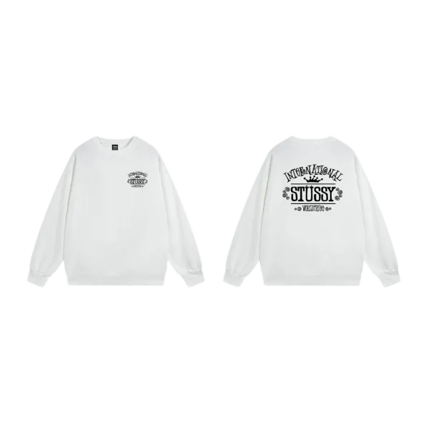 Stussy International Logo Crewneck Sweatshirt Navy Hoodie - 23