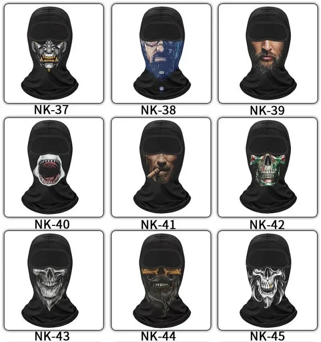 Unbranded Hats Full-Face Balaclava with Graphic Face Prints product detail image 5