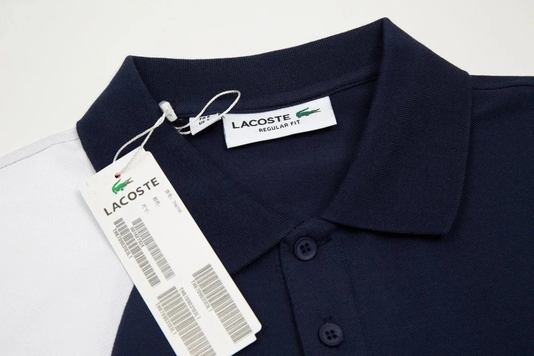 Lacoste Color-Block Polo Shirt White Mint Navy - 8