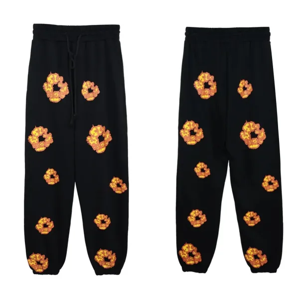 Off-White Floral Print Sweatpants Gray - 8