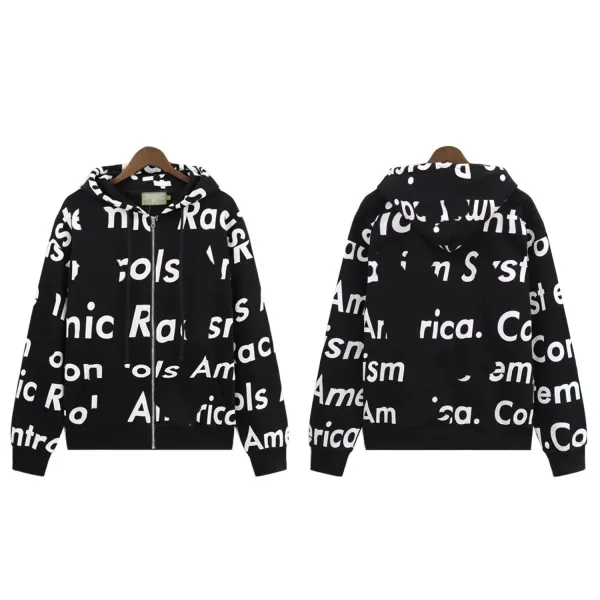 Comme des Garçons Play x Nike 'Nic Racist' All-Over Print Black Hoodie - 1