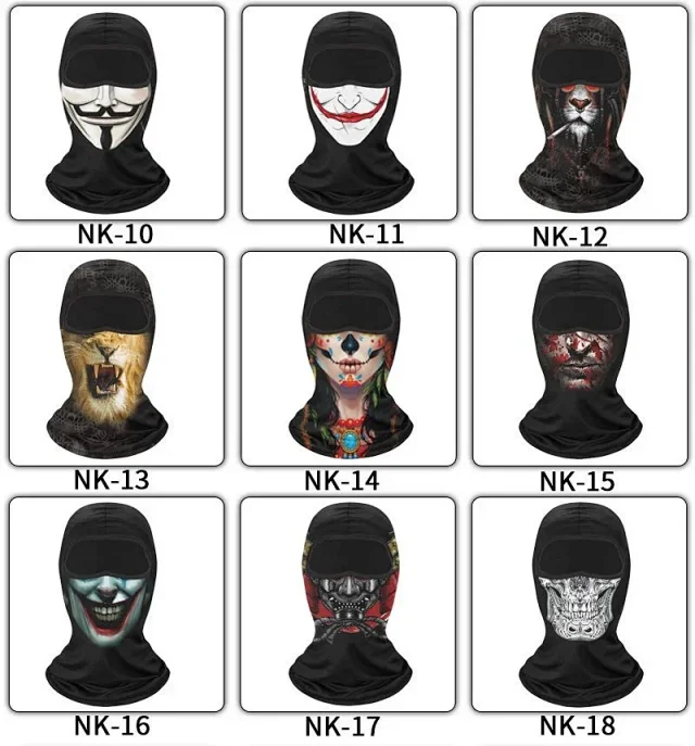 Unbranded Hats Full-Face Balaclava with Graphic Face Prints product detail image 2