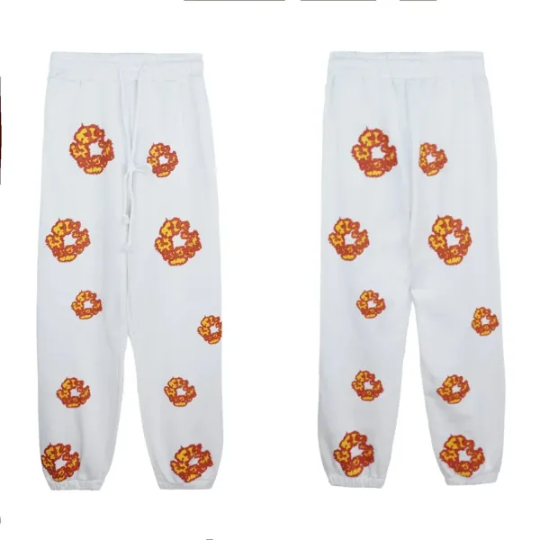 Off-White Floral Print Sweatpants Gray - 9