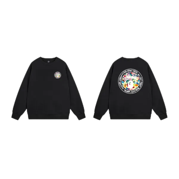 Stussy International Logo Crewneck Sweatshirt Navy Hoodie - 10