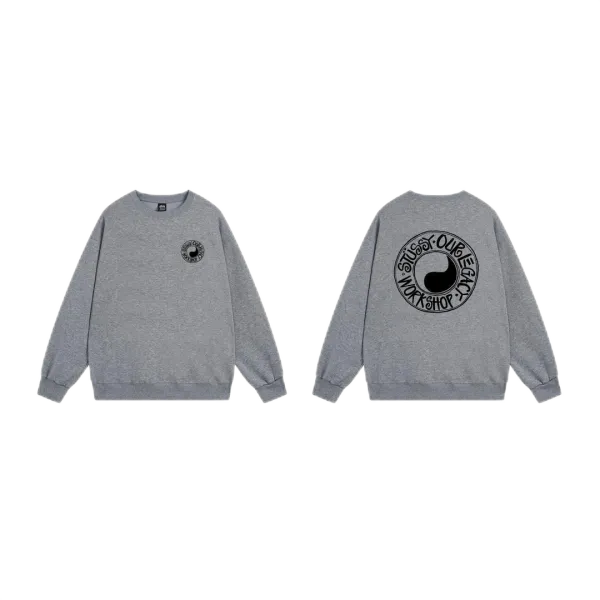 Stussy International Logo Crewneck Sweatshirt Navy Hoodie - 19