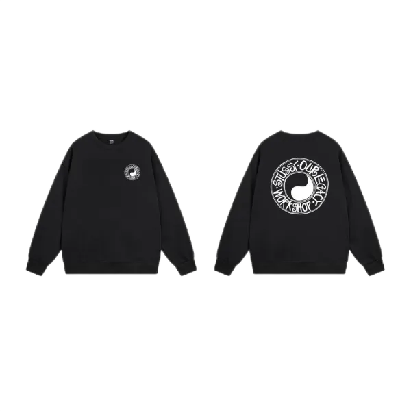 Stussy International Logo Crewneck Sweatshirt Navy Hoodie - 20