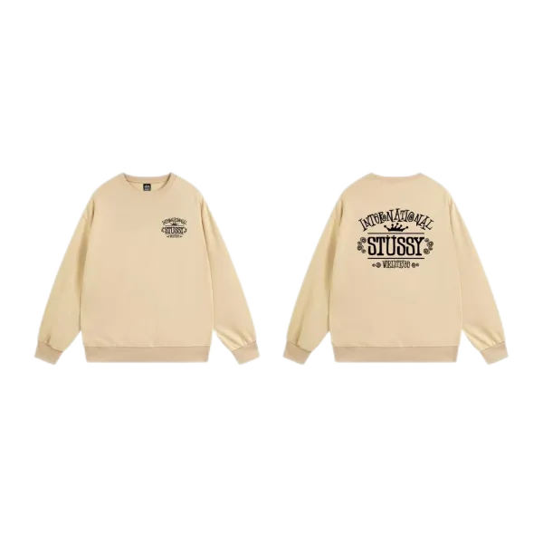 Stussy International Logo Crewneck Sweatshirt Navy Hoodie - 24