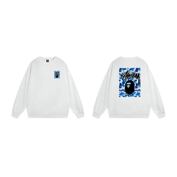 Stussy International Logo Crewneck Sweatshirt Navy Hoodie - 30