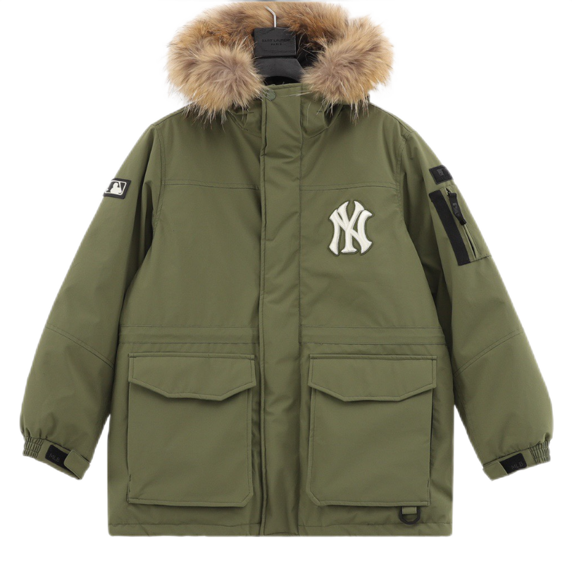 MLB New York Yankees Puffer Jacket White Down Jacket - 5