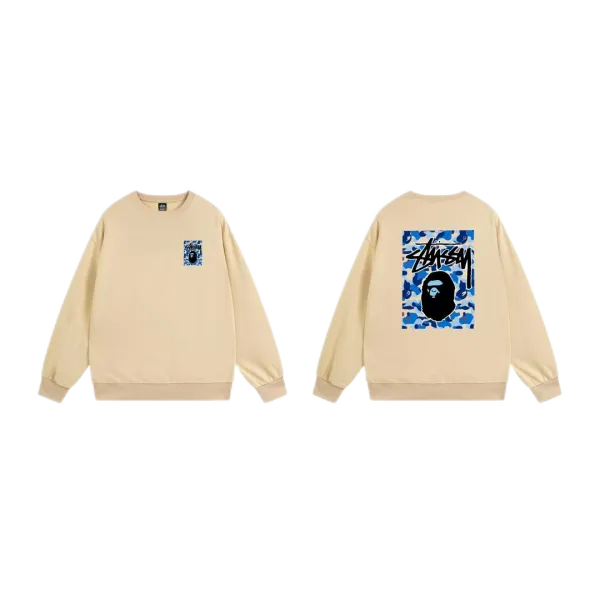 Stussy International Logo Crewneck Sweatshirt Navy Hoodie - 31