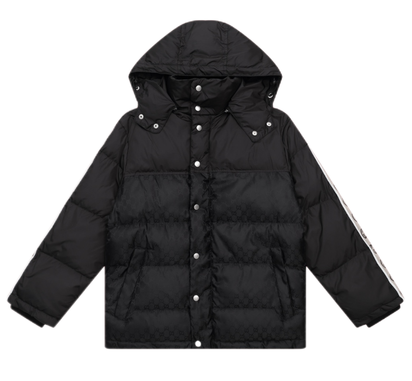 Gucci Down Jackets Hooded GG Monogram Puffer Jacket — 10