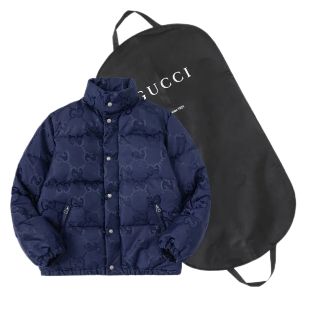 Gucci Down Jackets Hooded GG Monogram Puffer Jacket product detail image 4