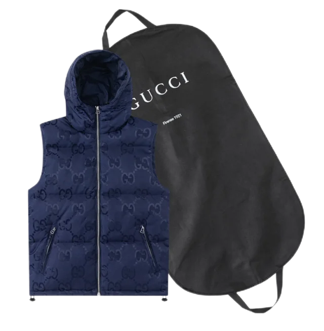 Gucci Down Jackets Hooded GG Monogram Puffer Jacket product detail image 7