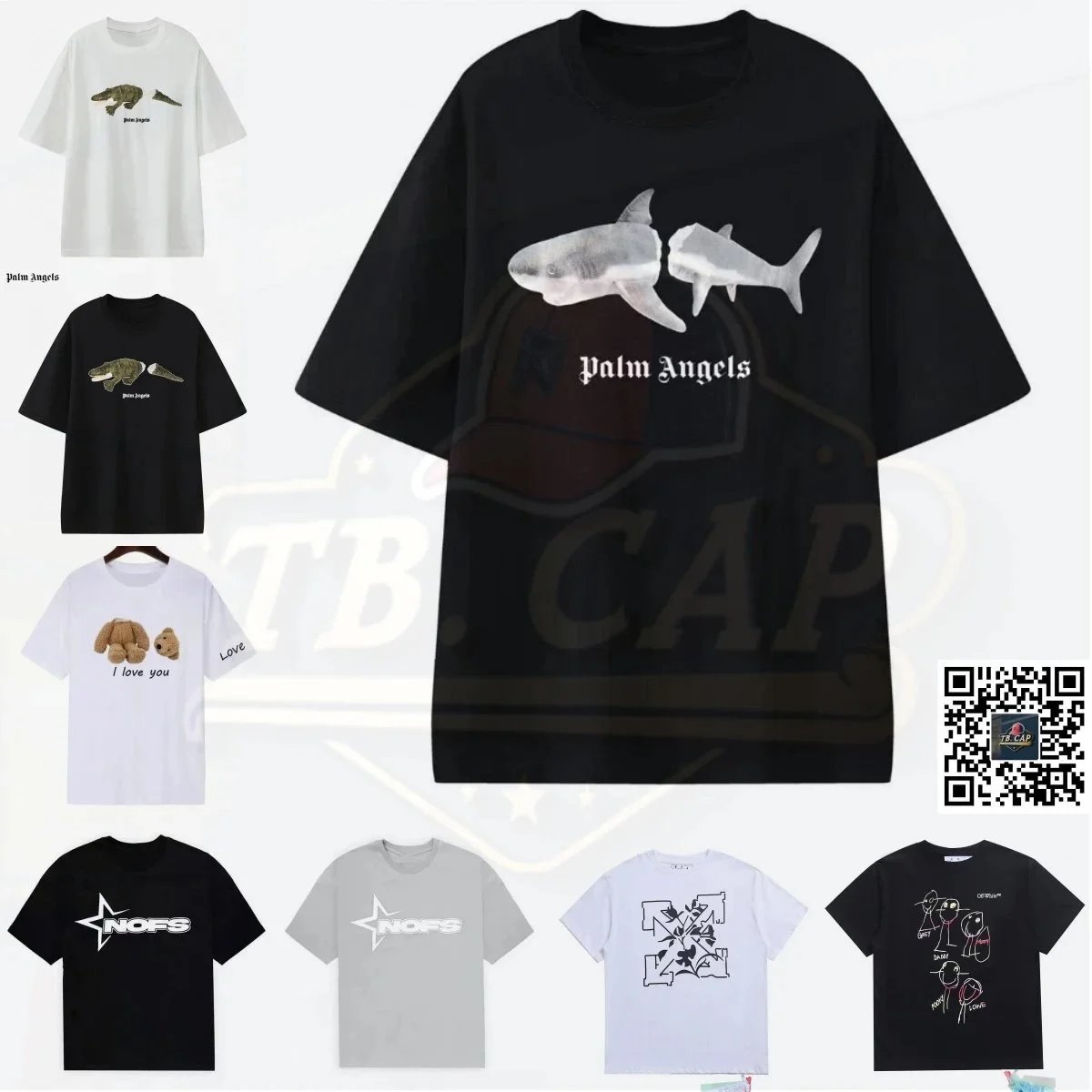 Palm Angels Shark Graphic T-Sh
