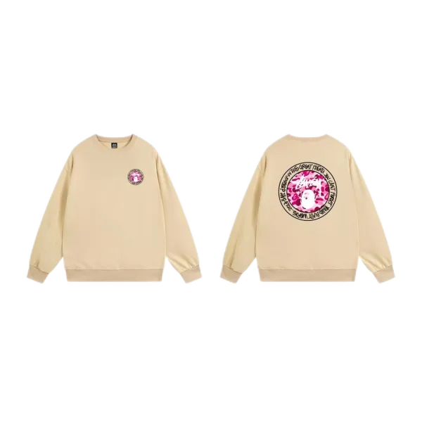 A Bathing Ape Pink Camo Logo Hoodie White - 10
