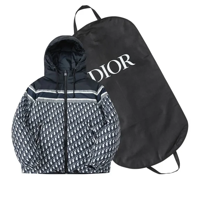 Dior Down Jackets Hooded monogram puffer jacket product detail image 4
