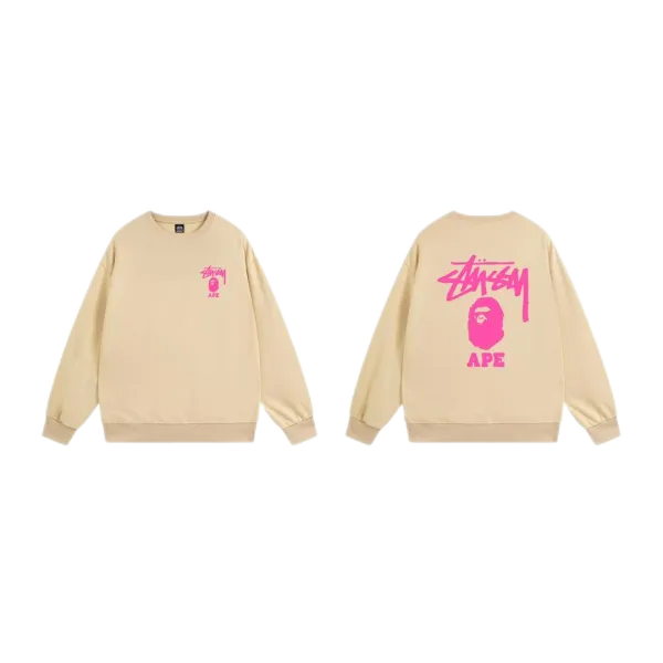 A Bathing Ape Pink Camo Logo Hoodie White - 31