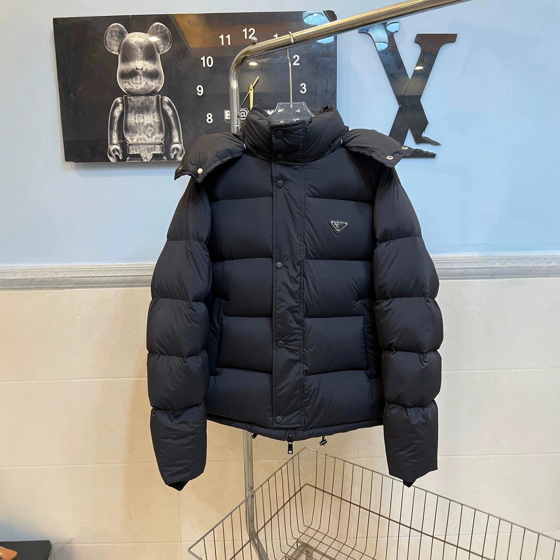 Prada Down Jacket Black Puffer