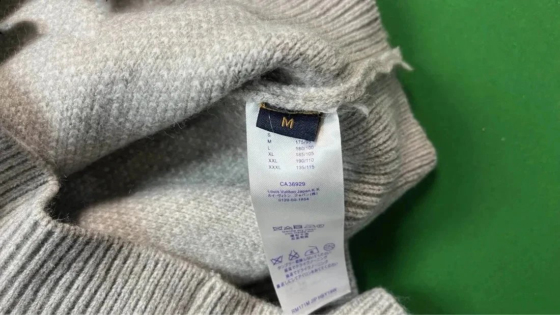 Louis Vuitton LV Monogram Knit Sweater Gray - 7