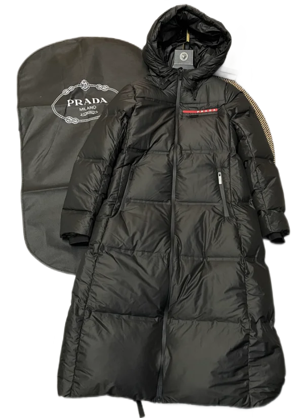 Prada Down Jackets Hooded quilted jacket product detail image 1