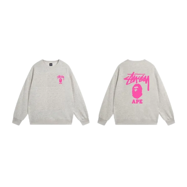 A Bathing Ape Pink Camo Logo Hoodie White - 32