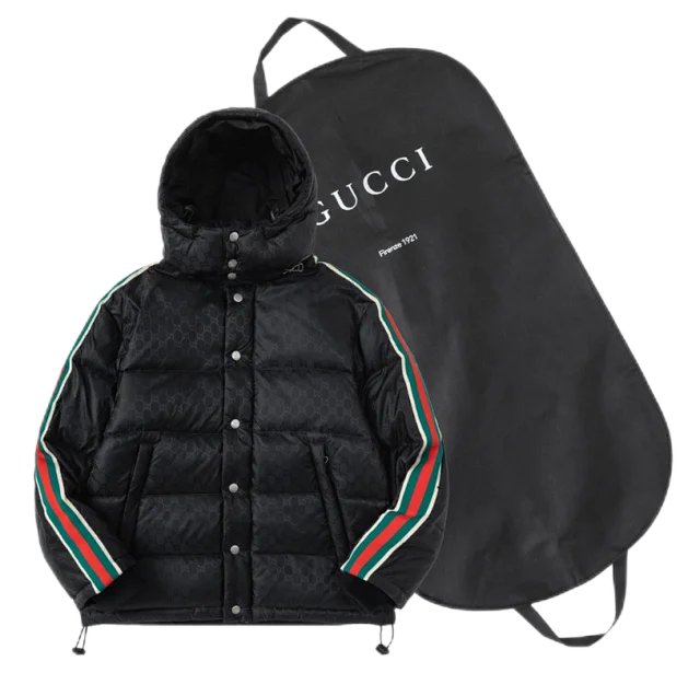 Gucci Down Jackets Hooded GG Monogram Puffer Jacket product detail image 3