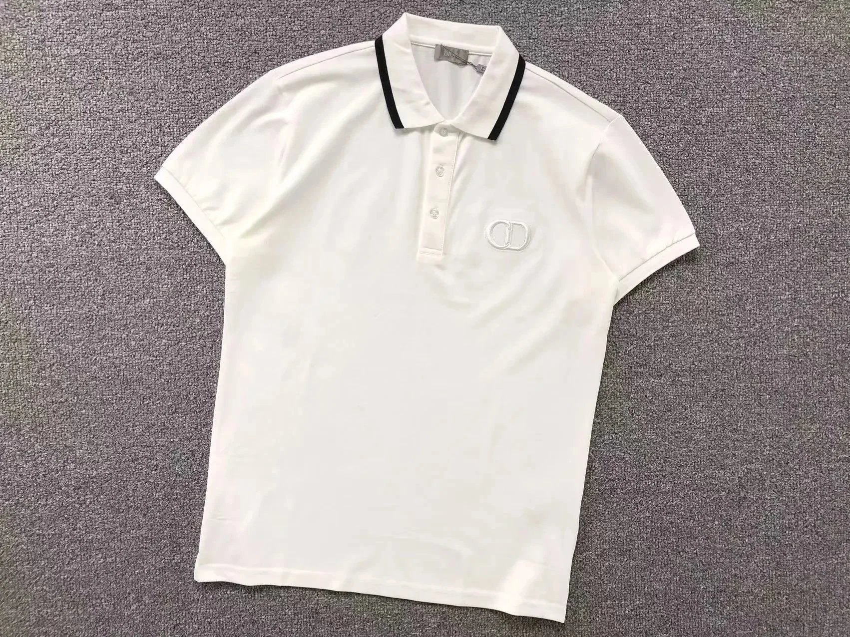 Dior Oblique Print Polo White Polo Shirt - 6
