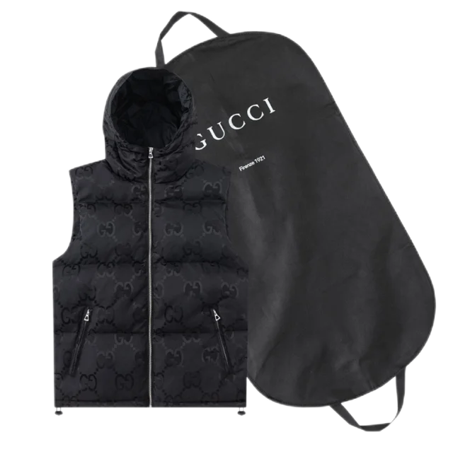 Gucci Down Jackets Hooded GG Monogram Puffer Jacket product detail image 2