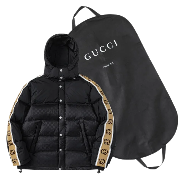 Gucci Down Jackets Hooded GG Monogram Puffer Jacket product detail image 5