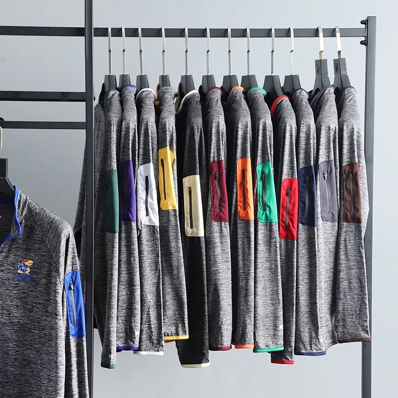 Men's Quick-Dry Long Sleeve Half-Zip Loose Sports Jacket