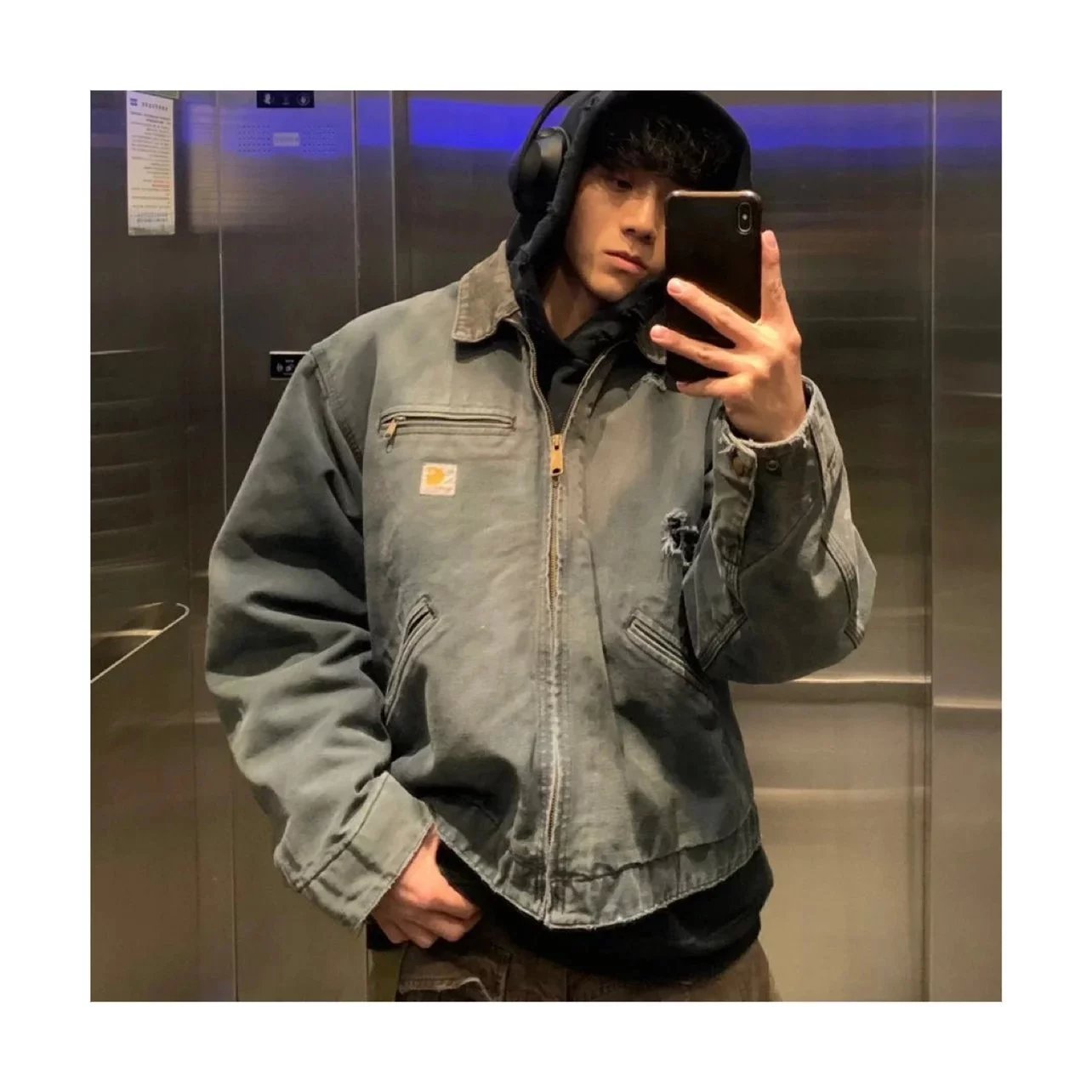 【 Hot selling recommendation 】 Original quality C @ rhartt Kahat vintage J97 washed jacket jacket, unisex short version
