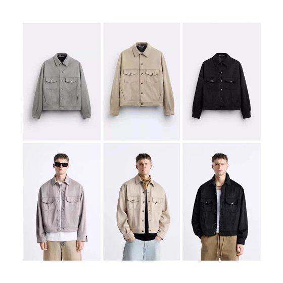 Offline 599! 【 Original Order Tail Goods 】 ZA Home suede short motorcycle jacket jacket for men and women