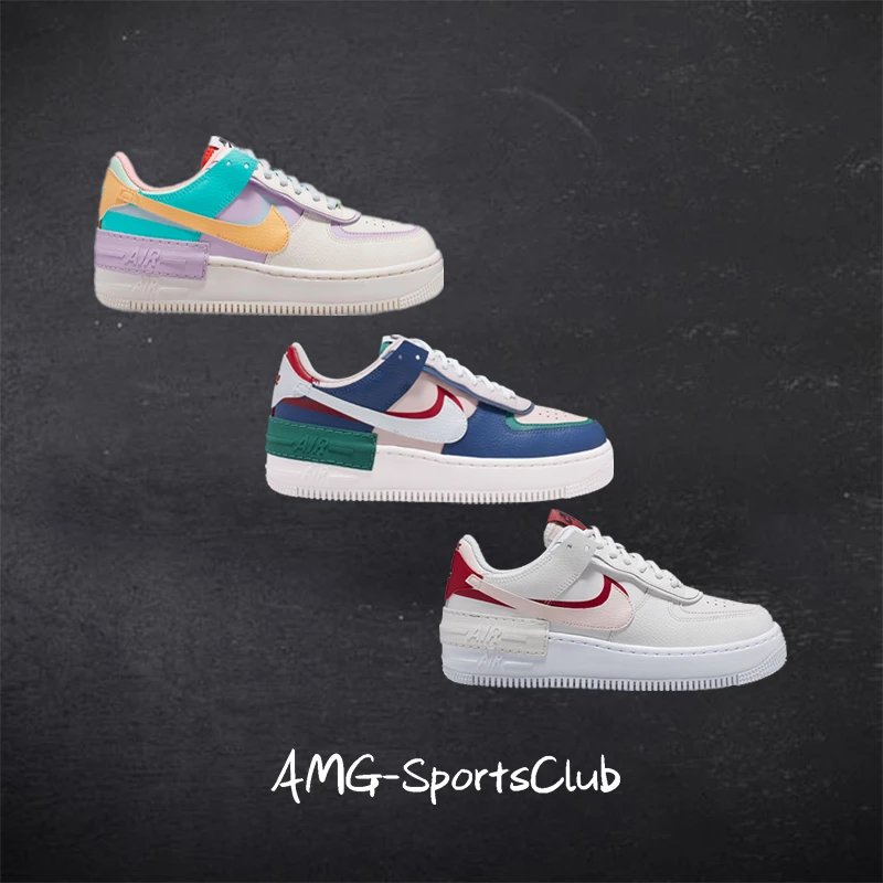 （用心挑好鞋）Nike Air Force 1 Shadow AF1 解构机能拼接女神粉紫色CI0919-101