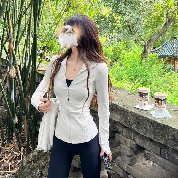 Giacca da yoga lul con collo alto, top da yoga da donna