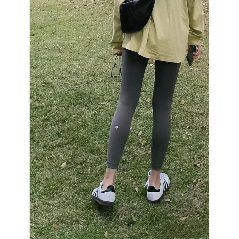 lul Yoga-Leggings, Wadenlogo, verkürzt