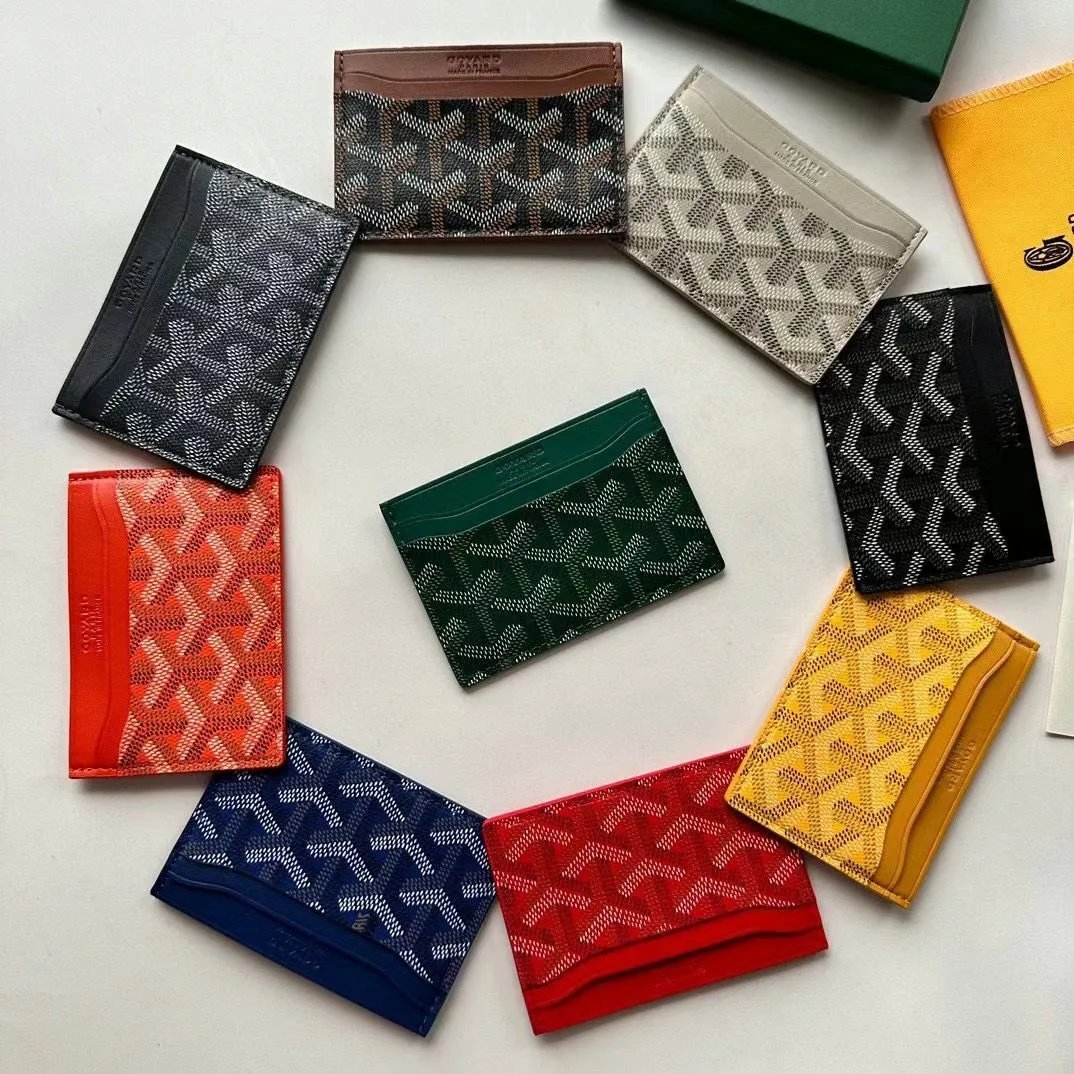 ***57] Card Bag Fashion New Convenient Card Book Business Card Bag unisex horizontal French style (yellow canvas randomly distributed)***