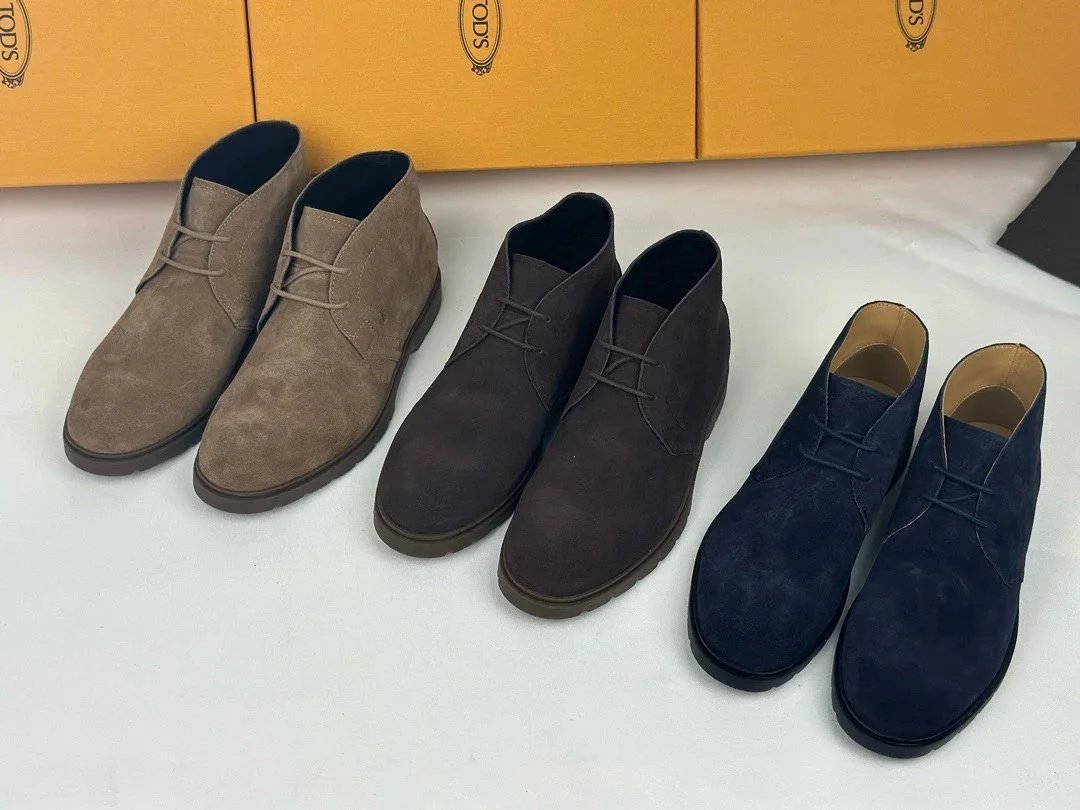 TOD'S/托德2024秋冬新款男士绒面皮革沙漠靴短靴子