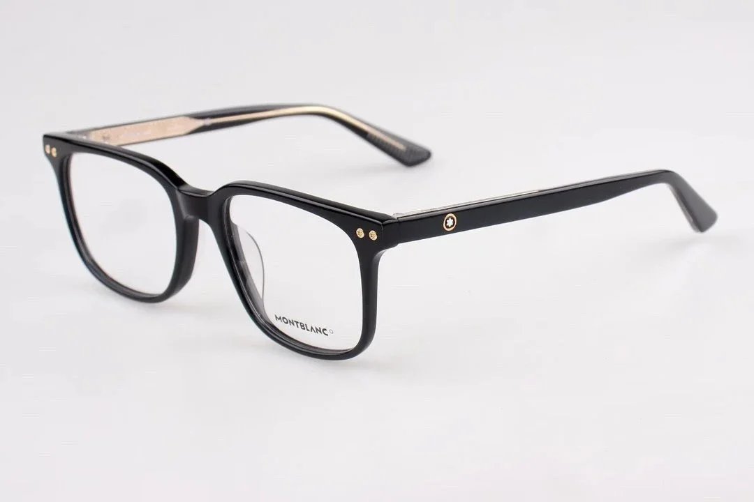 Montblanc Hexagonal Acetate Eyeglasses Black (MB0256O)