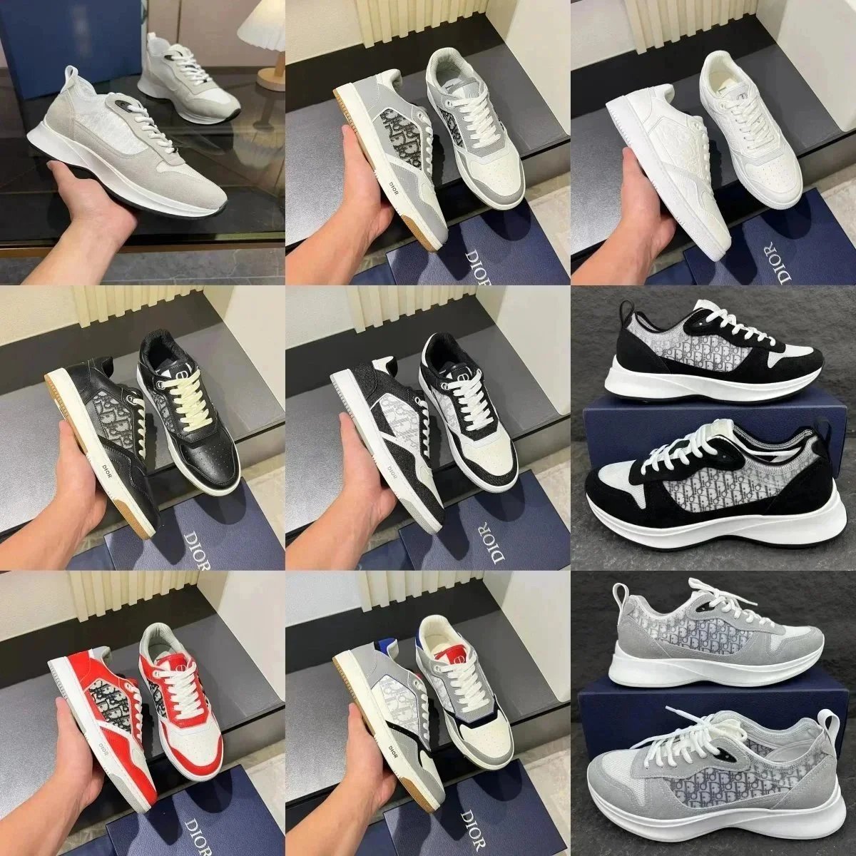 Dior Sneaker White Black Gray 